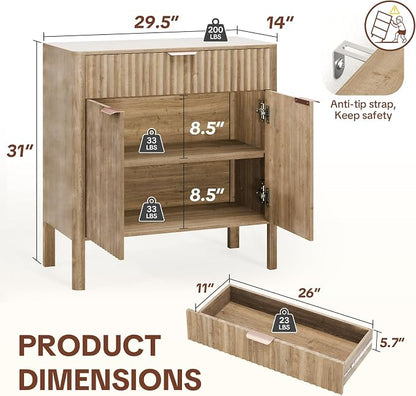 Fluted Buffet Cabinet Accent - Image 2