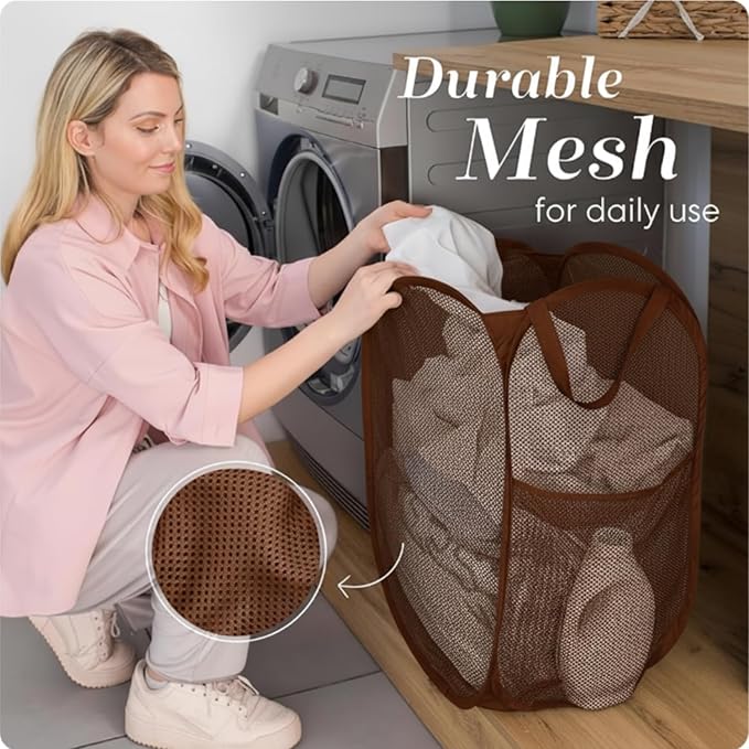 Handy Laundry Collapsible Mesh Pop Up Laundry Hamper - Image 5