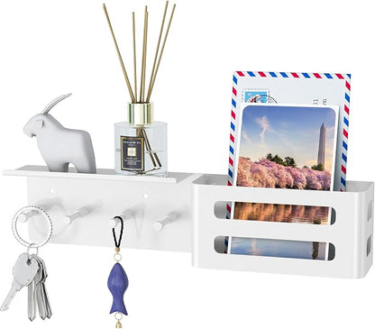 MKO Key Holder Wall Mount, Adhesive Key Hanger by MKO