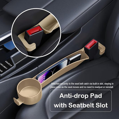 Car Seat Gap Plug with Storage Slot, Auto Gap Filler Organizer with Cup Holder - Image 4