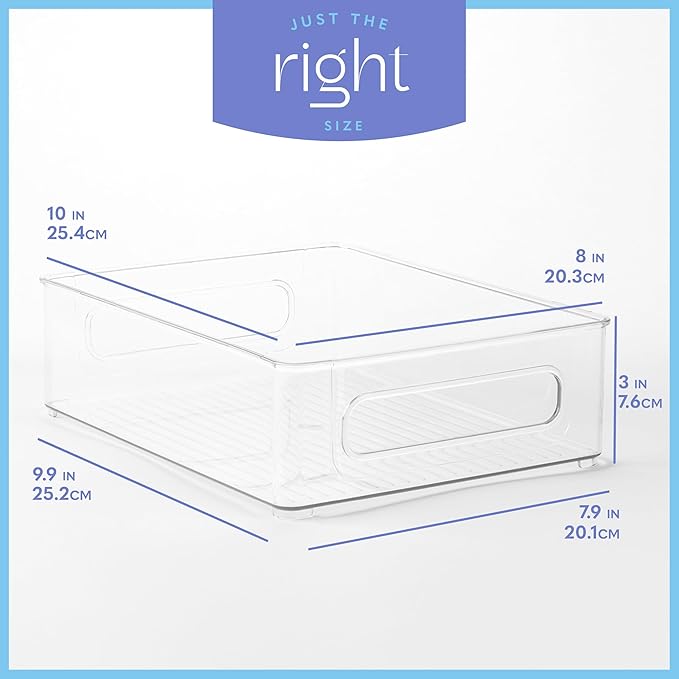 primebox Plastic Food Storage 6 Pack Clear Container Bin - Image 4