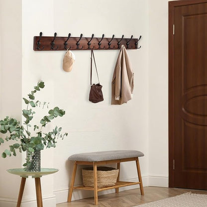 38.6'' Large Coat Rack Wall Mount Coat Hooks Coat Hanger - Image 5
