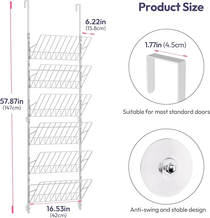 SWTYMIKI Over the Door Shoe Organizer - Image 2