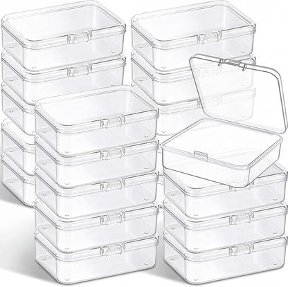 Jetec 18 Pieces Mini Plastic Clear Beads Storage Containers Box by Jetec