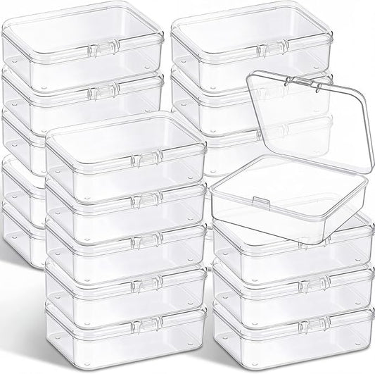 Jetec 18 Pieces Mini Plastic Clear Beads Storage Containers Box by Jetec