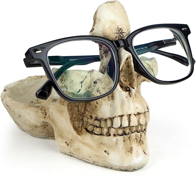 Mrlikale Skull Glasses Stand Holder, Creative Eyeglasses Holder, Sunglasses by MrlikaleHOMEDECOR