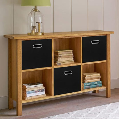 Black Foldable Storage Cubes Bins, Fabric Storage Box Cubes Organizer Baskets - Image 5