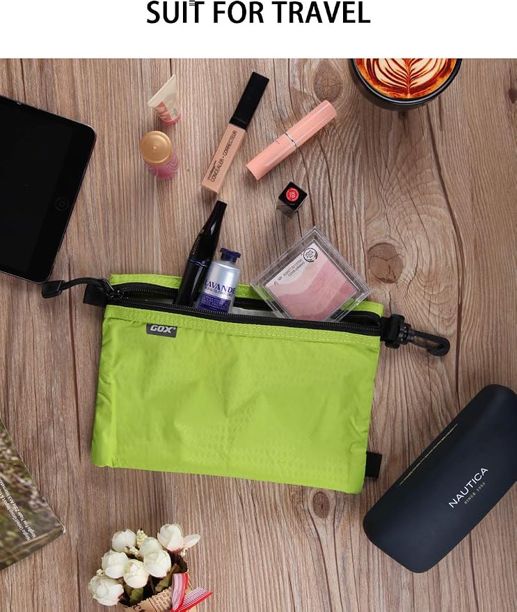 GOX Travel Toiletry Bag, Carry On Small Zipper Pouch, Cosmetic Kit Makeup - Image 7