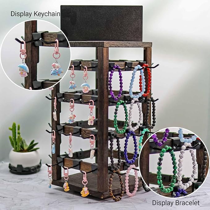 Wooden rotating Jewelry Display Stand - Image 5