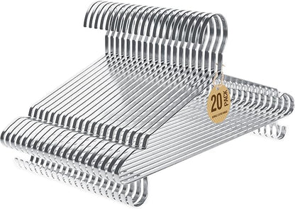 Jiang&Rong 20 Pack Stainless Steel Hangers by JiangRong