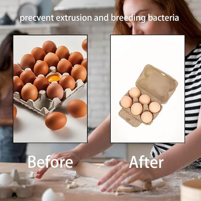 40 Pack Egg Cartons Bulk, 2x3 Style Reusable Empty Natural Paper Pulp Egg - Image 3