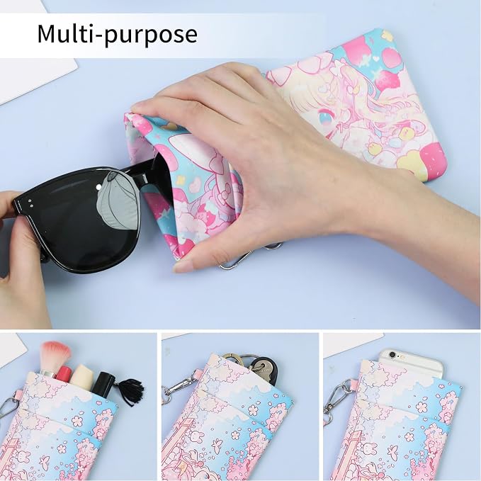 Double Eyeglass Case Soft Dual Glasses Case - Image 6