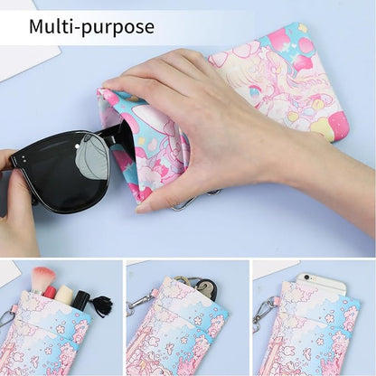Double Eyeglass Case Soft Dual Glasses Case - Image 6