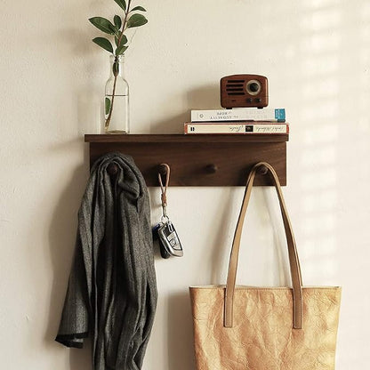 Entrance Coat Rack ，Coat Hooks, Wall-Mounted Wooden Hook Rack, Wall-Mounted - Image 6