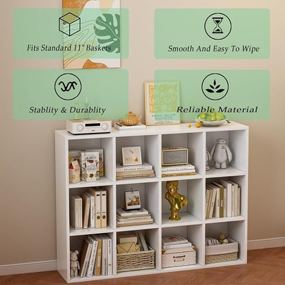 12-Cube Storage Shelf Bookcase - Image 4