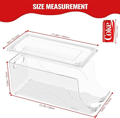 4 Pack Stackable Refrigerator Organizer, Soda Can Dispenser Pop Cans Container - Image 4