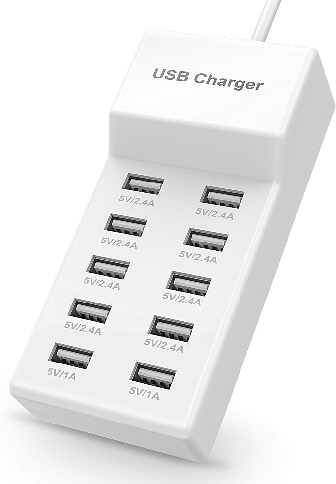 USB Charger Station Block with Rapid Charging Auto Detect Technology Safety by KingFuture