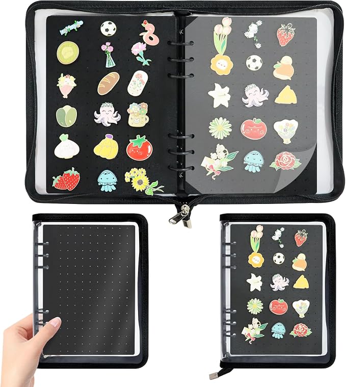 Enamel Pin Display Book Pin Collection Binder Holder Trading Book by LIQALU
