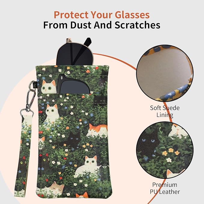 Double Eyeglass Case Soft Dual Glasses Case - Image 5