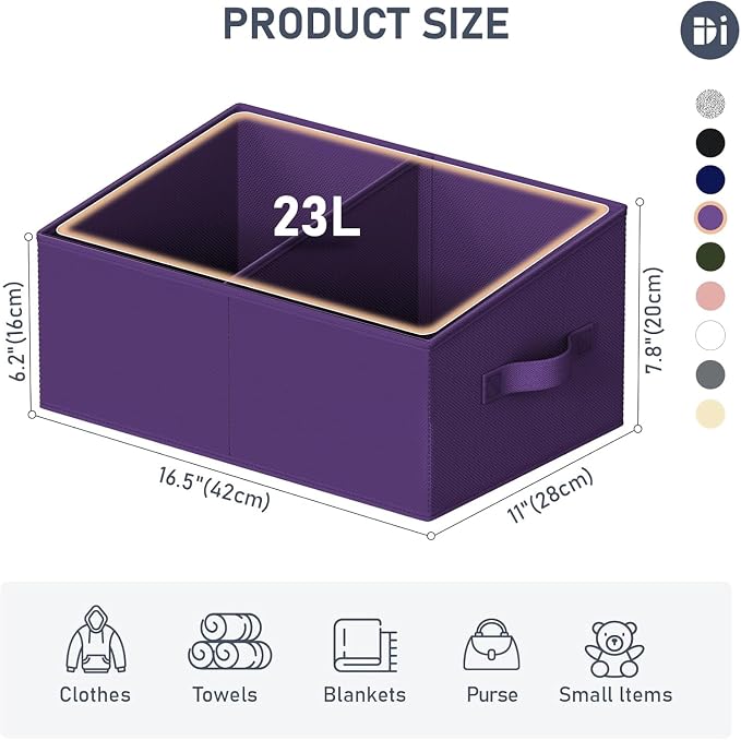DIMJ Large Closet Shelf Organizer Bins 6 Packs - Image 3