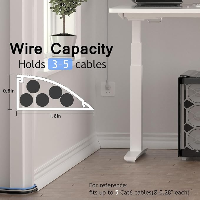 ZhiYo Corner Cable Hider, Floor Cord Cover - Image 2
