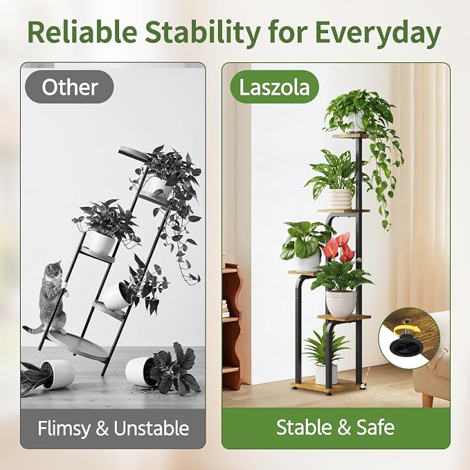 LASZOLA 5 Tiered Plant Stand Tall - Image 5