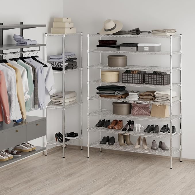 18" Deep x 54" Wide x 74" Height Wire Shelving Kit | 8-Tier | NSF Commercial - Image 7