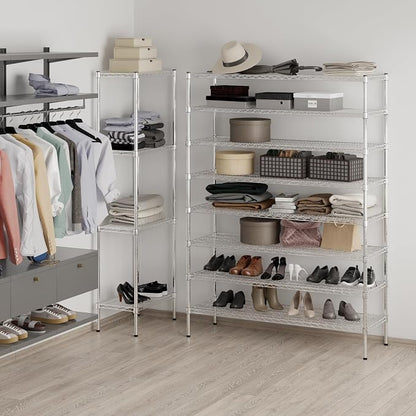 18" Deep x 54" Wide x 74" Height Wire Shelving Kit | 8-Tier | NSF Commercial - Image 7