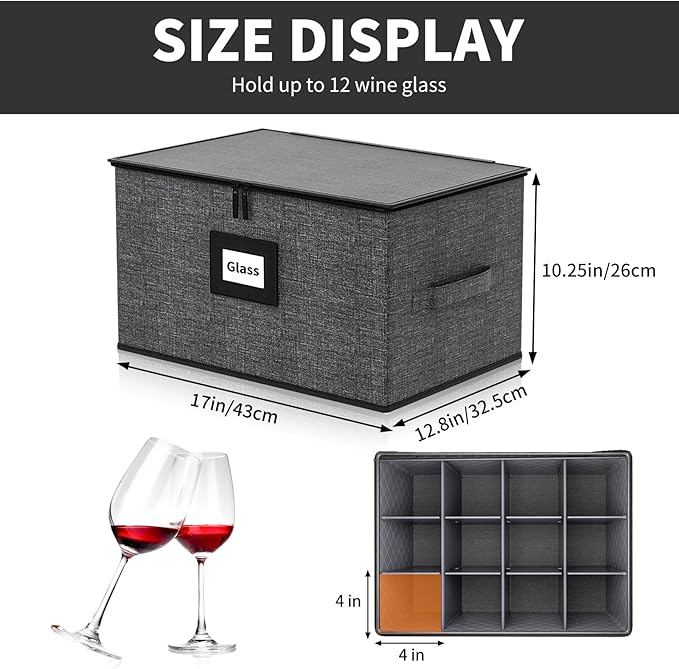 2-Pack Wine Glass Storage Box - Image 2