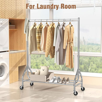 EAGMAK Heavy Duty Clothes Rack Load 420 LBS, 47.2" Long Rolling Garment Rack - Image 6
