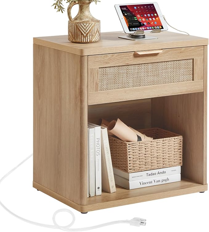 LEYAOYAO Rattan Nightstand by LEYAOYAO-Findtheshiningpointofyourideallife%EF%BC%81