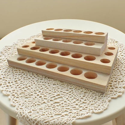 4 Tier Wooden Essential Oil Organizer Essential Oil Holder 30-Bottle Solid Wood - Image 4