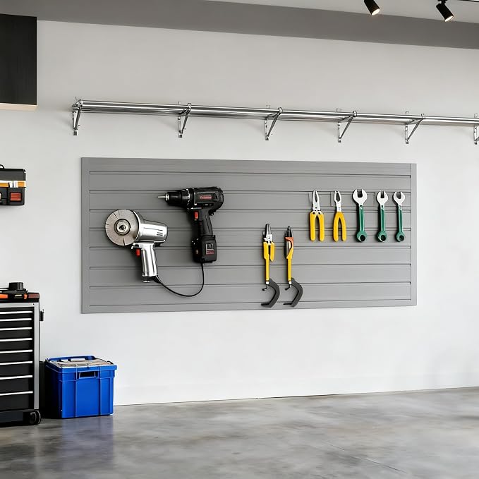 Yuzzy Slat Wall Paneling 2 x 4ft, Garage Slatwall Panel Wall Storage Systems - Image 5