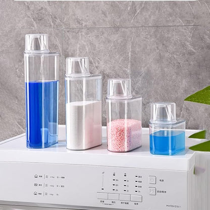 Clear Laundry Detergent Dispenser Container, Double Sealed Storage Tank - Image 3