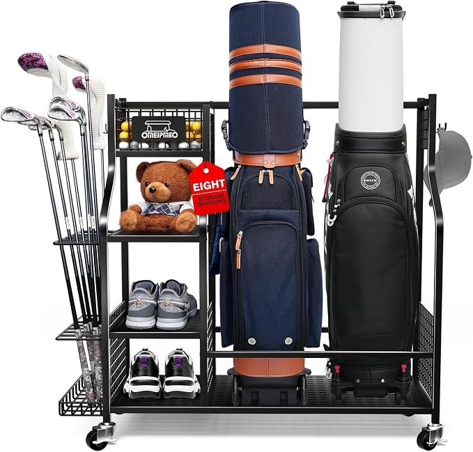 Golf Bag Storage Garage Organizer, Golf Bag Storage Stand and Other Golfing by Unknown