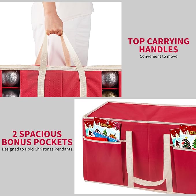 DIMESHY Large Christmas Ornament Storage Box - Image 6