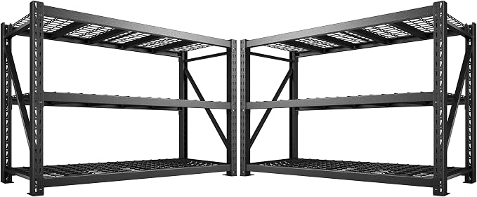 Bepatio 77" W Garage Shelving Heavy Duty, Ultra Wide Storage Shelves 3 Tier by Bepatio