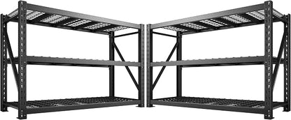 Bepatio 77" W Garage Shelving Heavy Duty, Ultra Wide Storage Shelves 3 Tier by Bepatio
