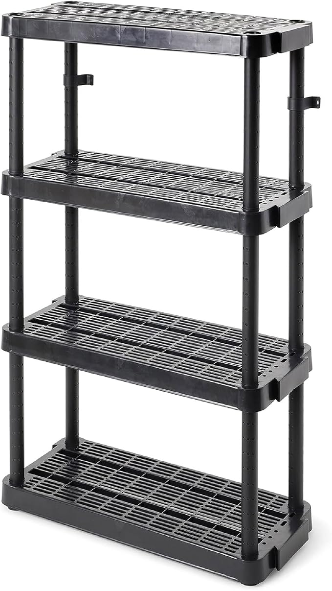Gracious Living 4 Shelf Adjustable Height Medium Duty Storage Unit 14 x 32 x - Image 6