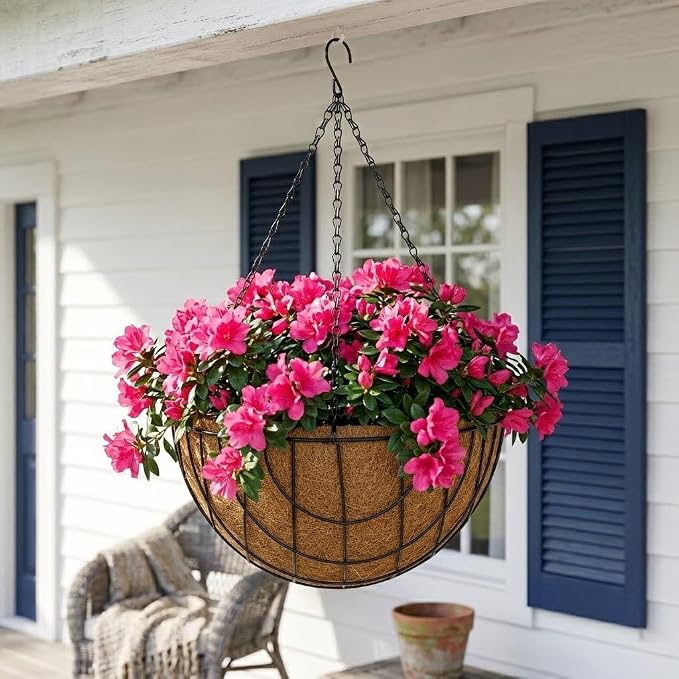 14 Inch Metal Hanging Basket - Image 5