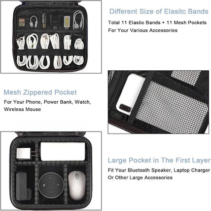MATEIN Cord Organizer Bag with Adjustable Divider, DJ Electronic Storage | - Image 2