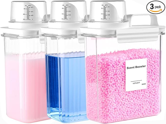 64 OZ Laundry Detergent Dispenser, Liquid Laundry Soap Dispenser, Fabric by VOTLEVT