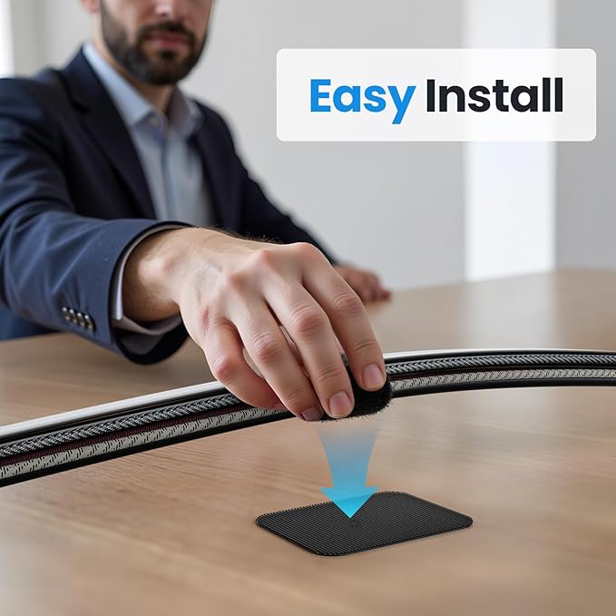 Cable Management Under Desk, 【Up to 15 Cord】【Enhanced Wire Holder】 Cord - Image 5