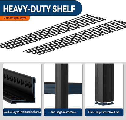 8000 LBS Heavy Duty Garage Shelving, Adjustable Steel Shelving Unit Holds 2000 - Image 5
