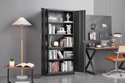 Metal Storage Cabinet with Adjustable Shelves, Garage Storage Cabinets with - Image 7