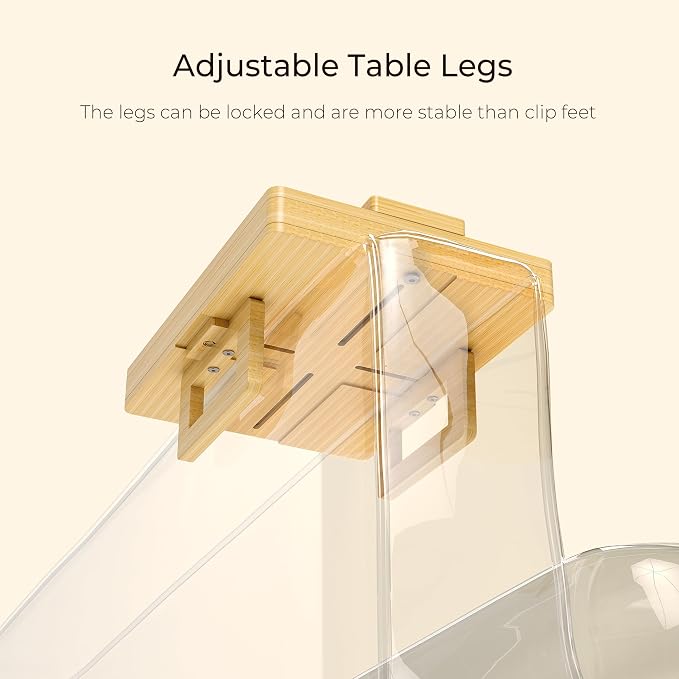 Wealone Bamboo Couch Arm Tray for Wide Couch, Sofa Arm Clip Table - Image 7