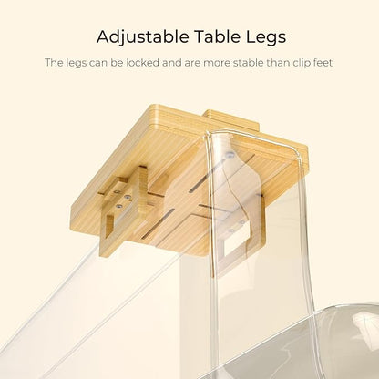 Wealone Bamboo Couch Arm Tray for Wide Couch, Sofa Arm Clip Table - Image 7