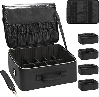 Relavel Extra Large Makeup Case Professional Cosmetic Storage Organizer Box by Relavel