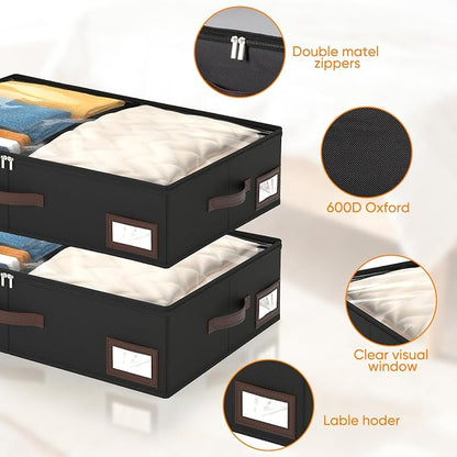 OIAHOMY 2 Pack 38L Under Bed Storage - Image 3