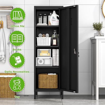 PAOFIN 47" Metal Storage Locker, Lockable Employees Metal Locker - Image 5